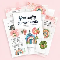 Printable starter bundle with craft designs
