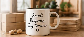 Small business crafting workspace